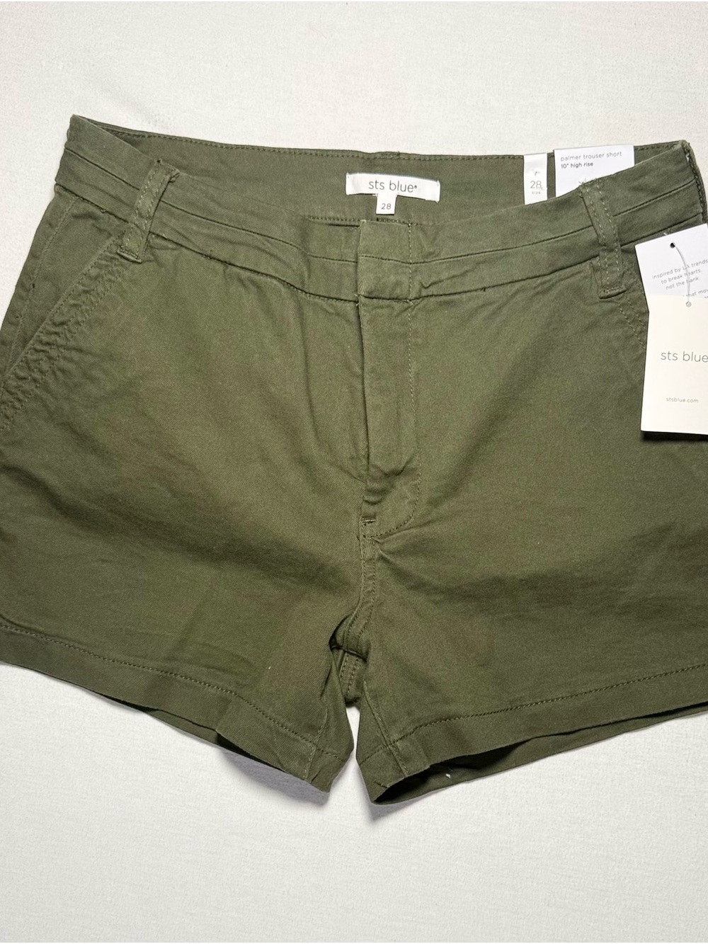 STS Blue Olive Stretch Cotton Bermuda Shorts